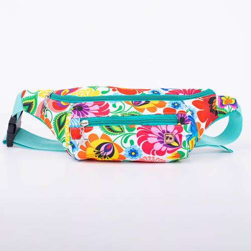Folkstar Polish Folk Belt Bag Fanny Pack - White Lowicz