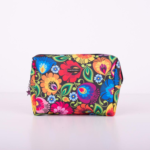 Folkstar Polish Folk Medium Cosmetic Case - Black Lowicz