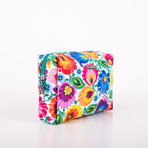 Folkstar Polish Folk Medium Cosmetic Case - White Lowicz