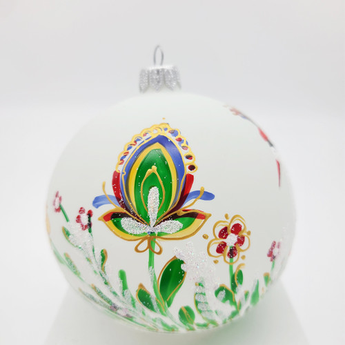 Christmas Ornament Krakow Stork White, 100mm