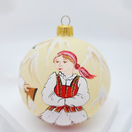 Christmas Ornament Highlander Gorale Folk Boy & Girl, 100mm