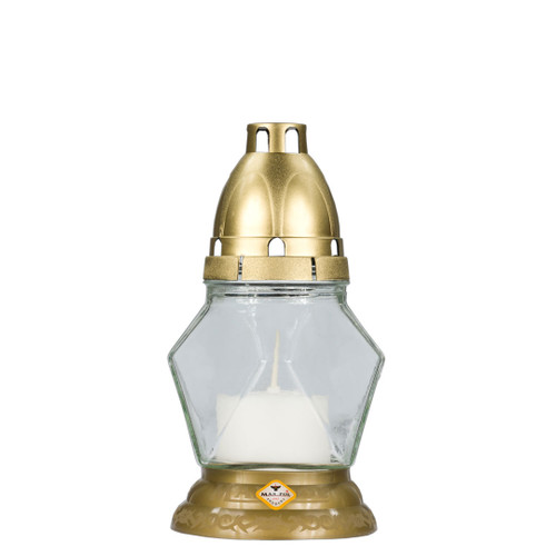 Cemetery Memorial Candle Classic Glass - 344