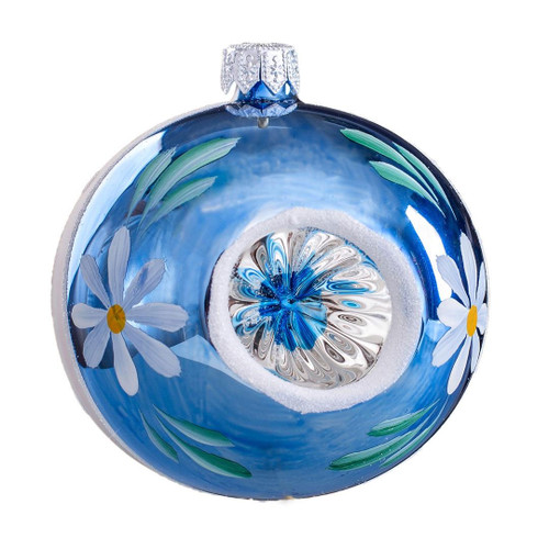Folkstar Flower Reflector Blue Christmas Tree Ornament