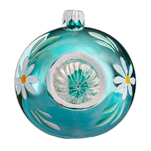 Folkstar Flower Reflector Turquoise Christmas Tree Ornament