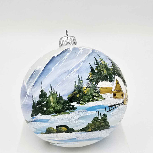 Christmas Ornament Snowy Day, 100mm