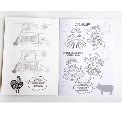 Folkstar Polish Folk Coloring Book With Stickers