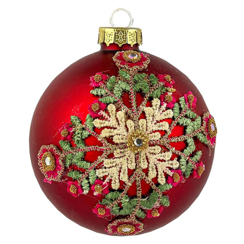 Folkstar Rozeta Red Christmas Tree Ornament