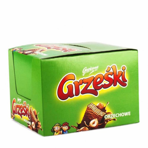 Grzeski - Hazelnut Milk Chocolate Waffle Bar, 36g