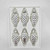 Small Silver Pine Cones Christmas Tree Ornaments Set Of 6
