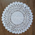 White Easter Basket Cover, Lace Cutouts.