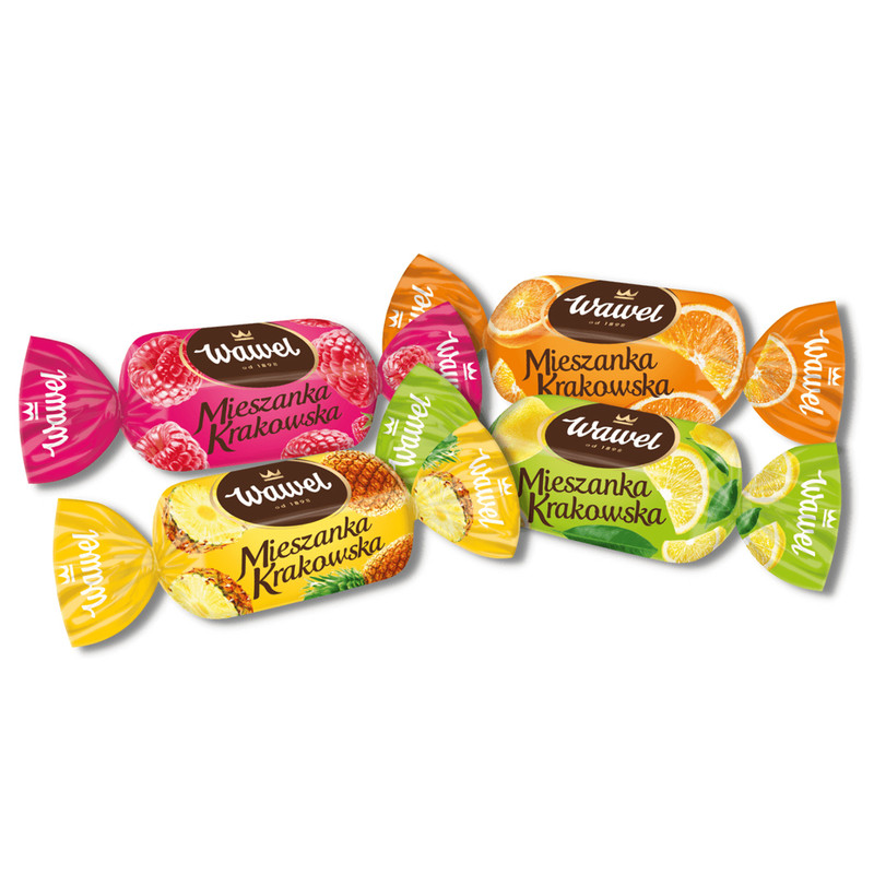 2 x CUKIERKI MIESZANKA KRAKOWSKA 280G WAWEL jelly chocolate coated sweets Mango | UK