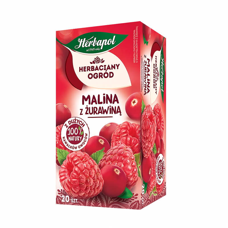 Herbapol Raspberry & Cranberry Tea Bags, 20 x 2.7g