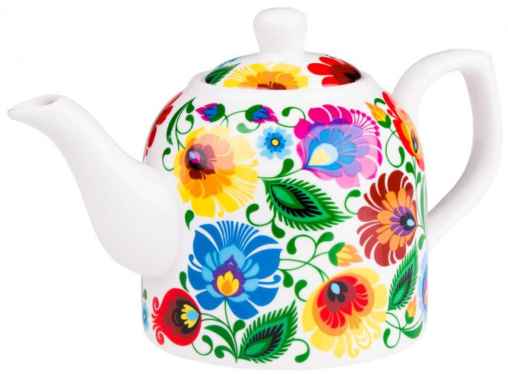 Folkstar Polish Folk Zygmunt Tea Pot - Lowicz