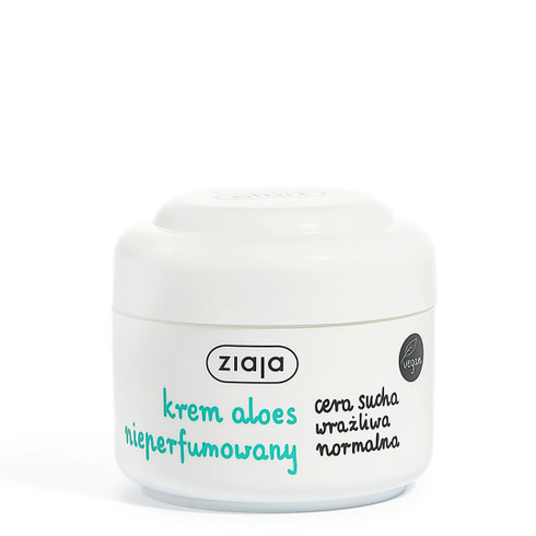 Ziaja Aloe Face Cream Unscented, Vegan, 50ml | The Polish Store