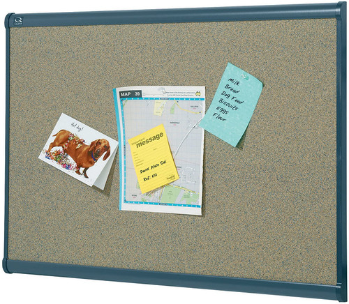 Quartet Cork Bulletin Board, Prestige, 4 x 3 feet, Graphite Finish Frame (244G)