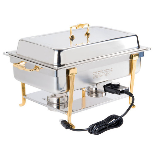A durable stainless steel construction ensures this chafer is built to withstand everyday use, while providing a timeless appearance that blends in with your classic decor