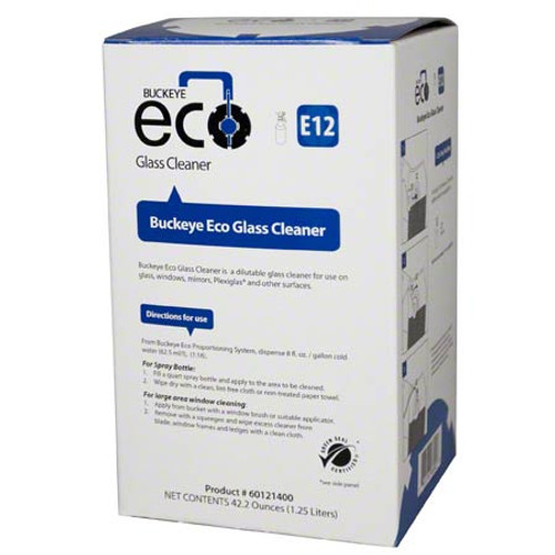 Buckeye® Eco® E12 Glass Cleaner HD - 1.25 L, 4/Case