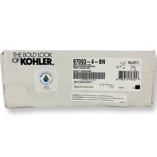 Kohler 97093-4-BN Hint Widespread Bathroom Faucet with Pop-Up Drain