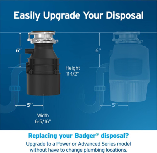 Badger 5 Garbage Disposal 1/2 HP INSINKERATOR BADGER 5 Lift & Latch Easy Install