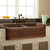 Signature Hardware 305584 35-3/4" Vine Design Farmhouse Double Basin Copper Kitchen Sink