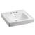 Decorum EverClean Wall-Hung Sink With 4" Centerset, for Concealed Arms or Wall Support (White) 9024004EC.020