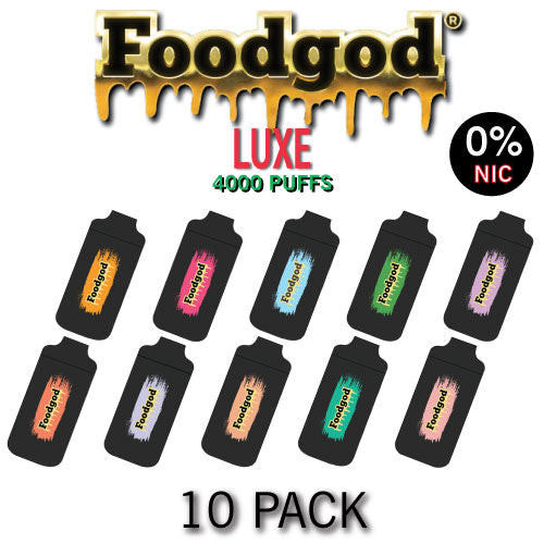 10 pack disposable vape Foodgod ZERO 0% Luxe Device | 4000 Puffs fume infinity Disposable VS Refillable Vape: Flavors:Rainbow Skittles