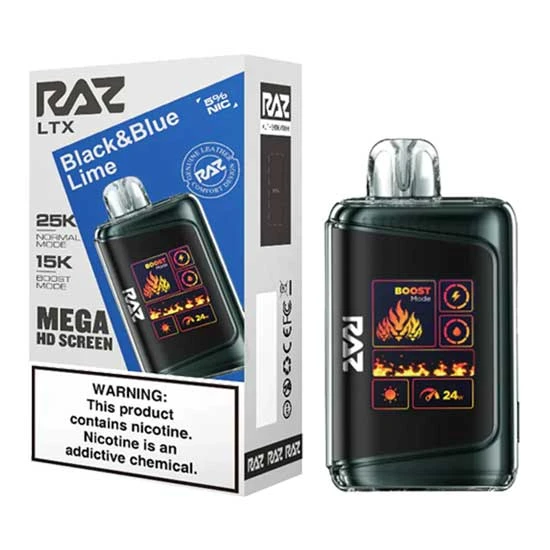 raz black and blue lime flavor DC25000 Disposable Vape Device | 25000 Puffs Flavor:[LUSTER EDITION] Strawberry Banana SANTA FLUM PEBBLE (Christmas RIA