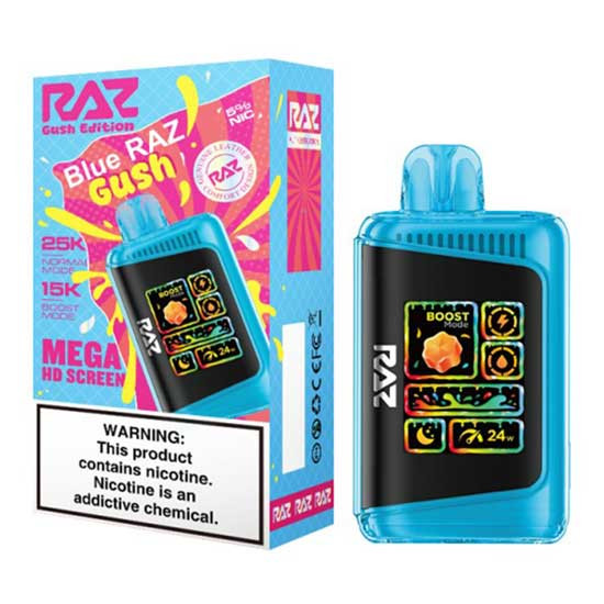 raz vape sticker DC25000 Disposable Device | 25000 Puffs nicotine free Fume recharge plus Color:Leather Series - Blue IVG Reload Mini Blue