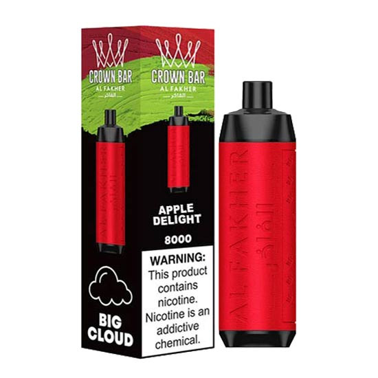 al fakher vape price Crown Bar Disposable Device | 8000 Puffs bundle-button Amount:1x10 California Cherry Vape -