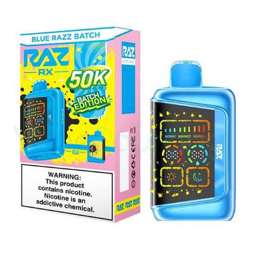 Blue Razz Batch Flavored RAZ RX50K Batch Edition Disposable Vape Device - 50K Puffs | Everything Vapes