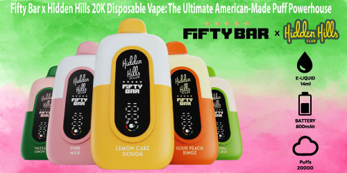 Fifty Bar x Hidden Hills 20K Disposable Vape