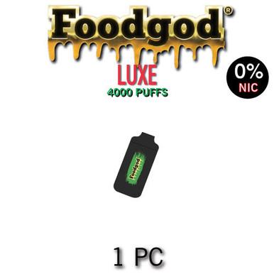 food flavored vapes Foodgod ZERO 0% Luxe Disposable Vape Device | 4000 Puffs Flavours:Dummy Alien Invasion Color_Black Vaporesso Armour Max Camo