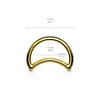  Crescent Hinged Segment Hoop Rings  Quality Precision 316L Surgical Steel 16 GAUGE