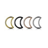 SoScene Crescent Hinged Segment Hoop Rings, variety of colors including gold, black, rose gold, and silver, made of 316L surgical steel, 16 gauge.