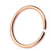 Rose Gold Plated 925 Sterling Silver Nose Ring, seamless hoop with adjustable bendable design in 16, 18, 20 gauge sizes.