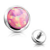 Opal dermal piercing jewelry top 14 gauge surgical steel 