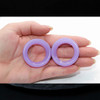 Hollow Lavender Opalite Glass ear Plug gauges 