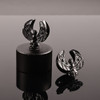 SoScene Death moth saddle spreader plugs, silver metal insect-shaped plugs with butterfly wings design.