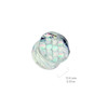 SoScene Mermaid Scale Aurora Borealis Glass Double Flare Ear Plugs, iridescent silicone ear jewelry with mermaid scale pattern and holographic finish, measuring 13.6mm or 0.53 inches in diameter.