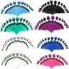 SoScene Fully Colored Acrylic Ear Stretching Kit, colorful array of acrylic ear stretchers and plugs in blue, black, purple, white, navy, and pink colors arranged in semi-circular patterns.