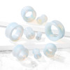 Hollow Tunnel Organic Opalite  Ear Gauges 