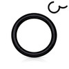 Black Titanium Anodized High Quality Precision 316L Surgical Steel Hinged Segment Ring