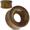 Hollow concave snakewood organic double saddle ear plugs 