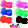 SoScene Solid Large Lip Silicone Ear Plug Gauges, colorful silicone ear gauges for stretching earlobes.