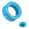 Hollow Turquoise  Natural  Stone tunnel Ear Gauges plugs