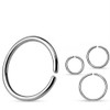 925 Sterling Silver Nose Ring Continuous Seamless Hoop, bendable 16, 18, 20 gauge, for nose piercing. Silver hoop with smooth, polished finish in various sizes.