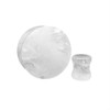 SoScene cloudy quartz double saddle stone ear plug gauges, clear cloudy quartz ear gauges with smooth finish and rounded edges.