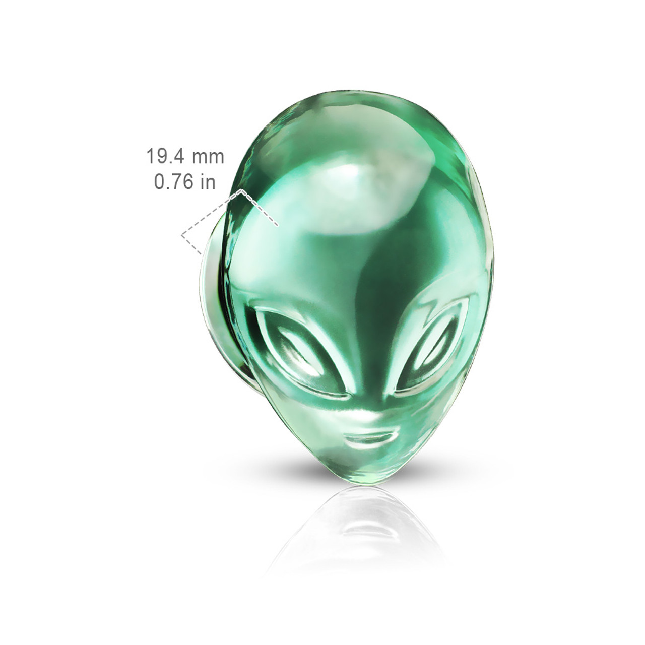 Set of 2 Pairs Glass Alien Double Flare Plugs set gauges BOTH PAIRS INCLUDED