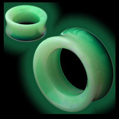 Synthetic light yellow Stone green Glow in the dark Ear Plugs