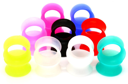 SoScene Ultra Thin Soft Silicone Ear Skins, colorful silicone ear skins in various colors including pink, blue, red, black, yellow, white, and clear.